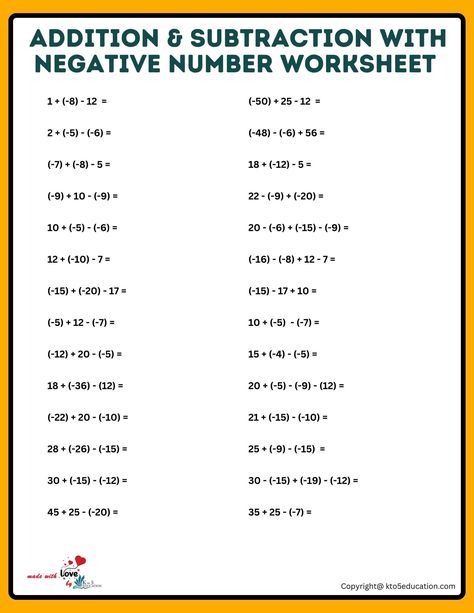 Addition And Subtraction Of Negative Numbers Worksheets | FREE Download Check more at https://kto5education.com/17527-2addition-and-subtraction-of-negative-numbers-worksheets/ Grade7 Math, Negative Numbers Worksheet, Mental Maths Worksheets, Math Olympiad, Basic English Sentences, Math Station, Numbers Worksheet, Holiday Worksheets, Decimals Worksheets