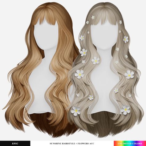 Hairstyle Flowers, Sims 4 Cas Mods, Sims Packs, Sims 4 Anime, Pelo Sims, Free Sims 4, The Sims 4 Packs, Sims 4 Cc Makeup, Sims 4 Game Mods