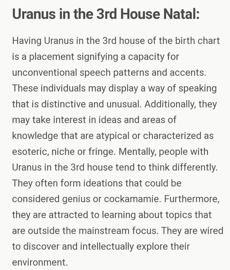 Uranus 3rd House, Witchy Vibes, Birth Chart, The Outsiders, Word Search Puzzle