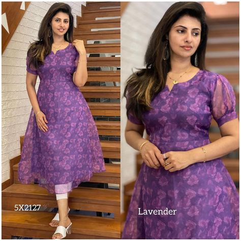 Kota Kurti Designs Latest, Organza Kurti Designs Latest, Latest Dress Patterns, Organza Kurti Designs, Latest Kurti Designs Pattern, Kurti Designs For Women, Brother Status, Latest Kurta Designs, Short Kurti Designs