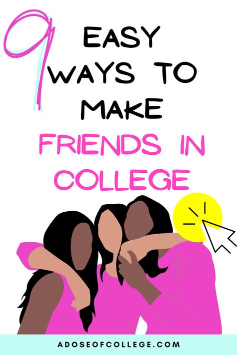 Are you worried about making friends in college? Or are you having a hard time making friends? Find out how to make friends easily! How To Make Friends In College, Making Friends In College, Friends At College, College Aesthetic Friends, Ways To Make Friends, Friends In College, Make Friends In College, College Aesthetic, College Friends