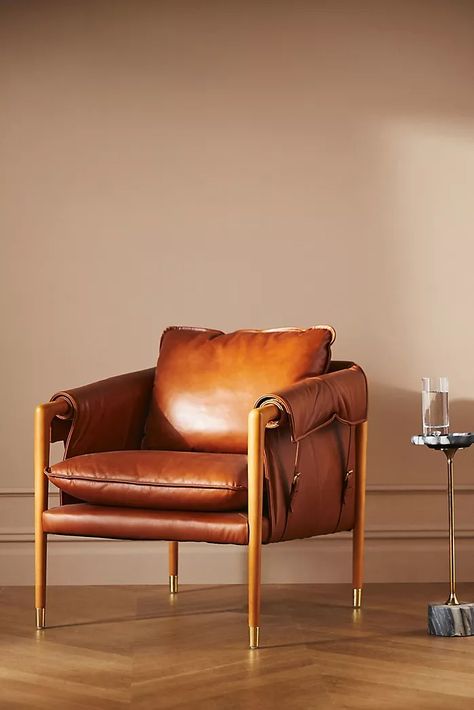 Shop All Furniture | Anthropologie Sculptural Chair, Leather Club Chairs, Leather Lounge Chair, Leather Lounge, Rattan Chair, Upholstered Arm Chair, Occasional Chairs, Top Grain Leather, Leather Chair