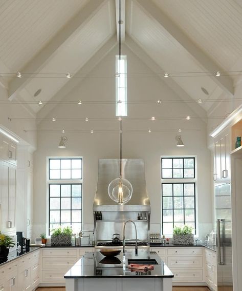 23 Different Types of Ceilings for Homes Explained (PICTURES) - Epic Home Ideas Vaulted Ceiling Lighting, Pitched Ceiling, Exposed Ceilings, Types Of Ceilings, Ceiling Types, Open Ceiling, Roof Shapes, Lighting Tips, Classic Chandeliers