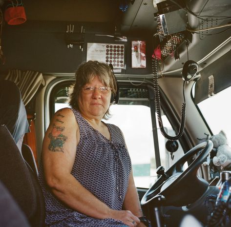 Twelve Women truckers and the American Truck Stop — patrick fraser photography Old Truck Photography, Women Truck Driver, Truck Stop, Women Trucker, Freight Truck, Scammer Pictures, Bat Boys, Gospel Singer, Photography Series