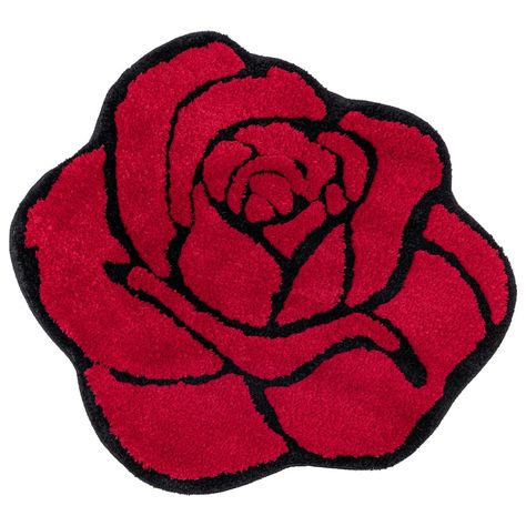 PRICES MAY VARY. Top Grade Material：Elegant Red Rose Bath Rug is Made of High-Quality Imported M6 Flocking Material, Super Soft , The Comfortable Fleece Brings a Pleasant Underfoot Texture. Unique Design：Floral Bathroom Rugs Designed with Eye-Catching Roses, High-End Warm, Alluring Red Blossom, Great Textures to Give Your Home a Luxurious and Stylish Ambience, Premier Quality and Workmanship, You Will Like its Nice Looking and Functional. Non-Slip Absorbent：Cute Rose Bathroom Mat is Constructed Red And Gold Bathroom Decor, Red Themed Room, Rose Bathroom, Red Bathroom Accessories, Red Bathroom, Floral Bathroom, Themed Bathroom, Bathroom Luxury, Shaped Rug