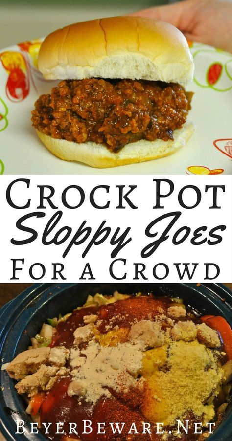 Sloppy Joes For A Crowd, Sloppy Joe Recipe Crock Pot, Crock Pot Sloppy Joes, Hungry People, Sloppy Joes Recipe, Potluck Dishes, Cooking For A Crowd, Sloppy Joe, Crock Pot Slow Cooker