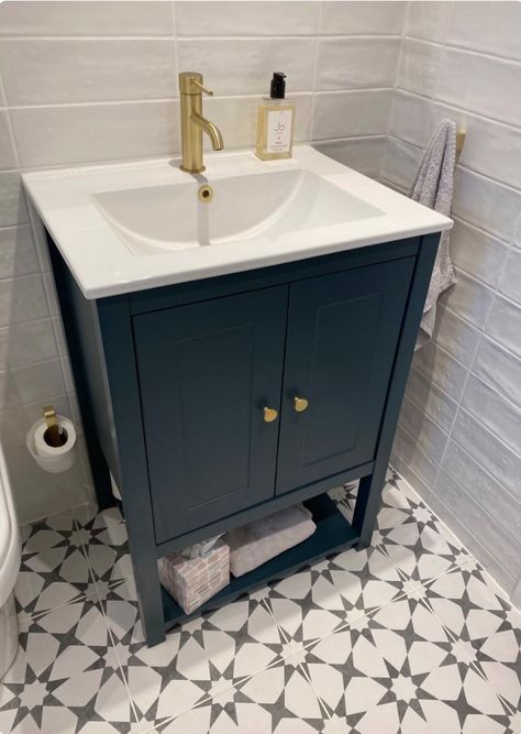 Sink Vanity Unit Uk, Bathroom Basin Cabinet, Cloakroom Sink, Small Downstairs Toilet, Bathroom Sink Units, Sink Vanity Unit, Cloakroom Vanity Unit, Bathroom Sink Cabinets, Painted Vanity