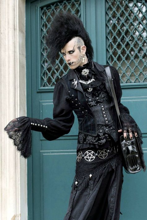 Goth Prom Outfit Male, Deathrock Fashion Men, Male Goth Outfits Aesthetic, Male Trad Goth Fashion, Male Trad Goth Outfits, Tradgoth Outfits Men, Tradgoth Men, Masc Tradgoth, Trad Goth Outfits Masc