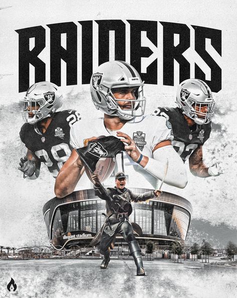 Las Vegas Raiders on Behance Raiders Players, Raiders Wallpaper, Sports Design Ideas, Football Photography, Sports Design Inspiration, Raiders Football, Sport Poster Design, Foosball, Sport Art