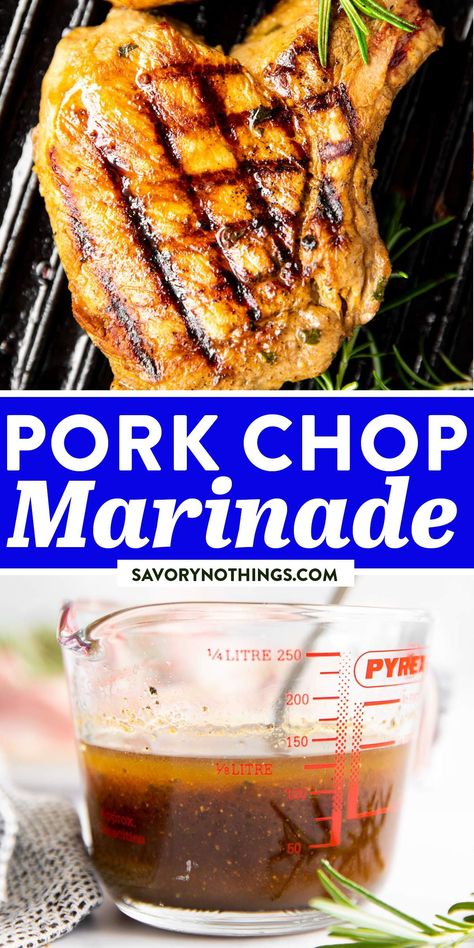 Pan Grilled Pork Chops, Easy Pork Chop Marinade, Pork Chops On The Grill, Best Pork Chop Marinade, Marinade Pork, Pork Marinade Recipes, Pork Chop Marinade Recipes, Pork Chop Recipes Grilled, Pork Chop Marinade