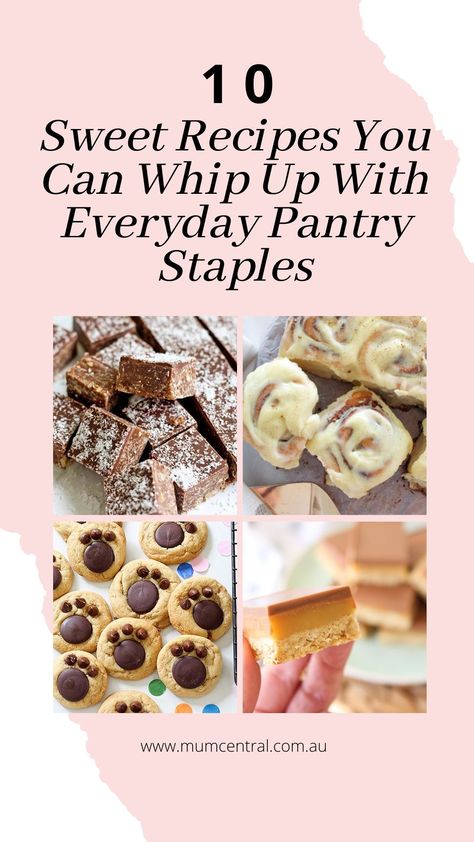 Desserts From Pantry Staples, Pantry Staple Dessert, Pantry Dessert Ideas, Pantry Desserts, Pantry Dessert, Easy Anzac Biscuits, Afternoon Tea Ideas, Survival Recipes, Chocolate Sheet Cake Recipe