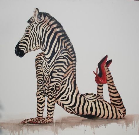 Zebra Art, Zebra Nails, Nails 2020, Arte Inspo, Arte Animal, Weird Art, Funky Art, Zebras, Surreal Art