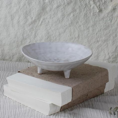 Amazon.com: COZLIV Wabi Sabi Footed Decorative Bowl, Multi-Purpose Small Ceramic Bowl, Vintage Rustic Boho Shelf Table Decor, Natural White: Home & Kitchen Boho Shelf, Small Ceramic Bowl, Shelf Table, Natural Decor, Footed Bowl, Rustic Boho, Decorative Bowl, White Home, Ceramic Bowl