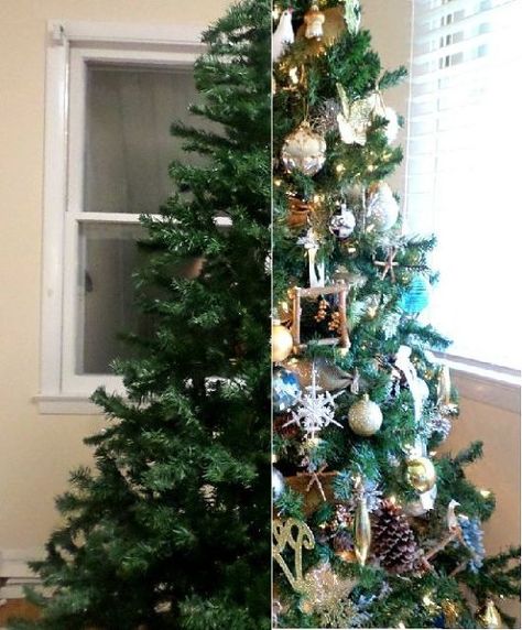 how to make the most of a cheap christmas tree, christmas decorations, how to, seasonal holiday decor Cheap Christmas Tree, Cheap Christmas Trees, Fake Christmas Trees, Inexpensive Christmas, Pallet Christmas Tree, Christmas Decorations Cheap, How To Make Christmas Tree, Simple Christmas Decor, Cheap Christmas