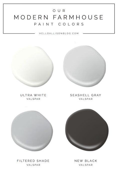 Farmhouse Paint Colors Interior, Modern Farmhouse Paint Colors, Interior Paint Colors For Living Room, Valspar Paint Colors, Interior Paint Colors Schemes, Farmhouse Paint Colors, Farmhouse Paint, Kitchen Paint Colors, Grey Paint Colors