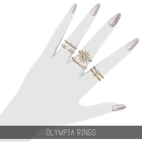 Sims 4 Nails, Mods Sims 4, Sims 4 Piercings, Die Sims 4, Sims 4 Cas Mods, The Sims 4 Pc, Play Sims 4, Simple Rings, Sims 4 Download