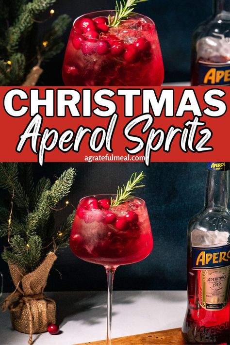 This Christmas winter Aperol spritz is the perfect festive cocktail ideal for the holidays and New Year's. Made with Aperol, lemon, Prosecco, and cranberry, it's a refreshing and bubbly drink that will impress your guests. Whether you're hosting a Christmas party or just want to enjoy a festive prosecco cocktail at home, this recipe is easy to make and perfect for the occasion. Winter Aperol Spritz, Cocktail For A Crowd, Winter Cocktails Recipes, Spritz Cocktail, Christmas Cocktail Party, Christmas Cocktail, Winter Cocktails, Boozy Drinks, Fancy Drinks