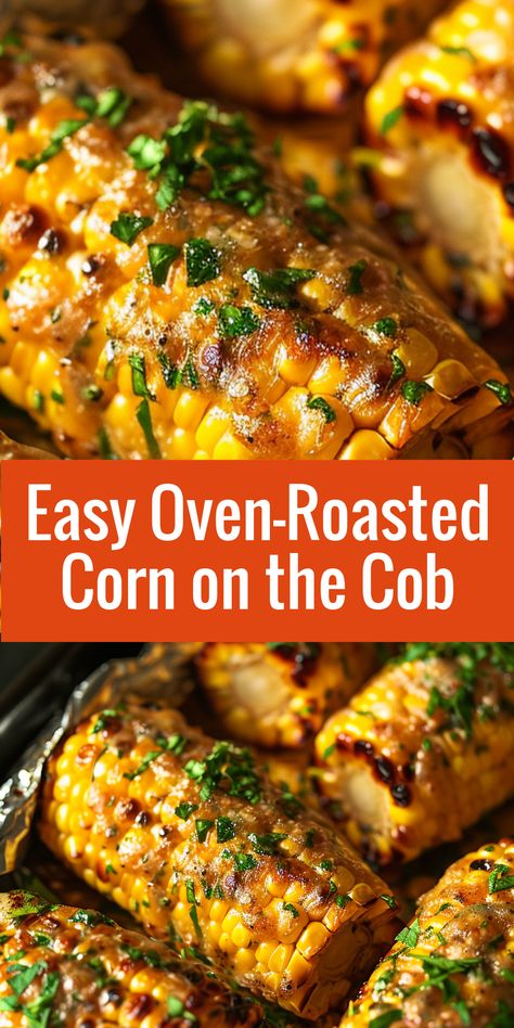 Try this easy oven-roasted corn on the cob recipe! Sweet and flavorful, perfect for any meal. Frozen Corn On The Cob In The Oven, What To Eat With Corn On The Cob, Street Corn In Oven, Corn On The Cob Toppings, Corn On The Cob In The Oven, Oven Corn On The Cob, Best Corn On The Cob Recipe, Microwave Chicken Recipes, Baked Corn On The Cob