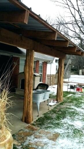 Cedar Post Ideas, Covered Deck Ideas, Covered Back Patio Ideas, Cabin Pictures, Back Patio Ideas, Side Garage, Hot Tub Pergola, Deck Roof, Pool Landscape Ideas