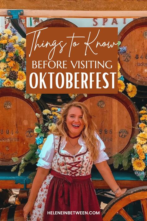 Oktoberfest in Germany is a bucket list experience for any fan of Europe travel. In September and October, you will find one of the largest celebrations in the world and the biggest beer festival ever. Whether you’ve attended before or are heading to the festival grounds for the first time, here are 45 tips to make the most of Oktoberfest in Munich. | oktoberfest outfit | oktoberfest food | where to stay for oktoberfest | oktoberfest tips | oktoberfest travel itinerary | germany travel guide Oktoberfest Germany Itinerary, Prague Outfits, October Fest Outfit, Germany Octoberfest, Oktoberfest In Germany, Octoberfest Outfit, 30 Bucket List, German Things, October Festival