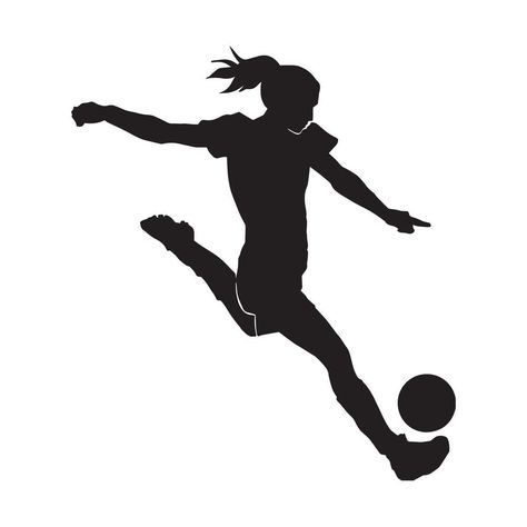 Soccer Silhouette, Soccer Banquet, Soccer Theme Parties, Female Football Player, Soccer Theme, Sports Jersey Design, Girls Soccer, Bead Charms Diy, Soccer Girl