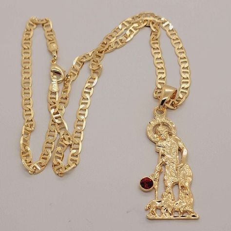 Brazilian 18k Gold Filled San Lazaro Necklace Length Is 20" Free Jewelry Bag Included Brand New Nwt Shipping From Ny Does Not Tarnish It Can Last For Years With Proper Care Free Shipping - After 2 Items Automatic 10% Off After 4 Items With Free Shipping Send Me A Message To Do The Bundle Deal San Lazaro, Bad And Bougie, Mens Wedding Bands Tungsten, Mens Gold Bracelets, Jewelry Bag, Mens Accessories Jewelry, Mens Gold, Jewelry Bags, Last One