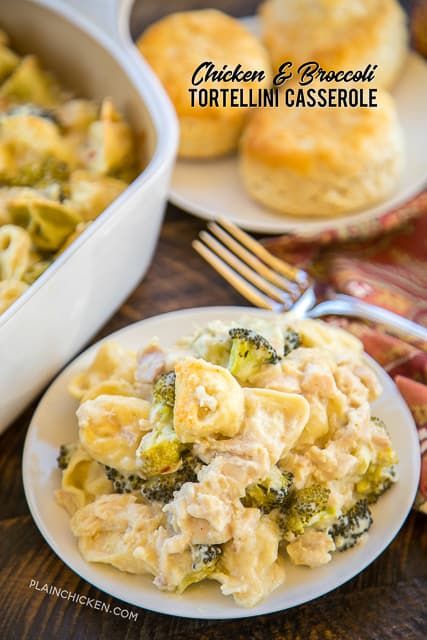 Garlic Parmesan Tortellini With Chicken And Broccoli, Broccoli Tortellini, Tortellini Casserole, Recipe Casserole, Chopped Broccoli, Dinner Casserole Recipes, Chicken Tortellini, Tortellini Recipes, Plain Chicken