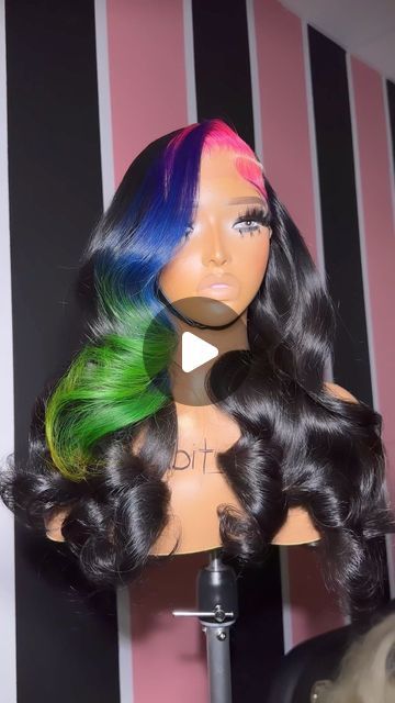 Atl Wigs on Instagram: "Rainbow patch results 💕💜💙💚💛 we did this closure tutorial color in my subscriptions" Rainbow Patch, Hair Looks, Houston, Wigs, Rainbow, Hair, On Instagram, Color, Instagram