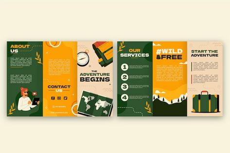 Pamphlet Design Layout, Creative Leaflet Design, Brochure Design Layout Templates, Brochure Design Layout Creative, Leaflet Design Layout, Folder Design Inspiration, Infographic Brochure, Creative Brochure Design, Museum Brochure