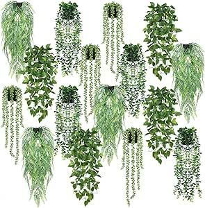 Artificial Plant Ceiling, Wisteria Interior Decor, Faux Plants In Bathroom, Plants Above Headboard, Garden Of Eden Decor, Hanging Flower Pots Outdoor, Green House Decor, Ivy Decor, Shower Plants