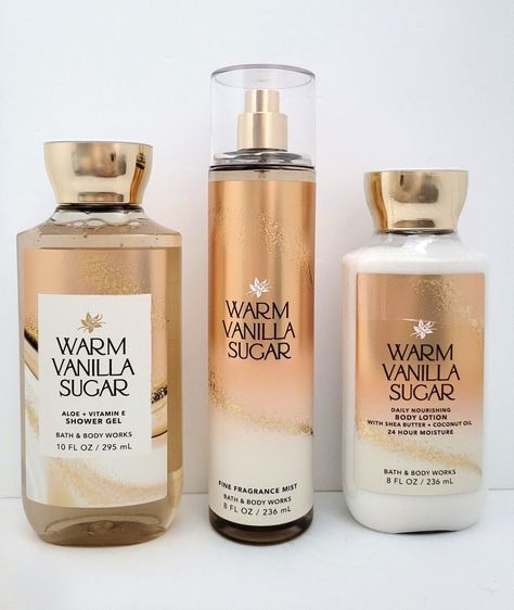 Bath & Body, Warm Vanilla Sugar Bath And Body Works, Bath And Body Works Vanilla, Fragrance Vanilla, Bath And Body Works Set, Body Wash And Lotion, Profumo Victoria Secret, Warm Vanilla Sugar, Bath & Body Works