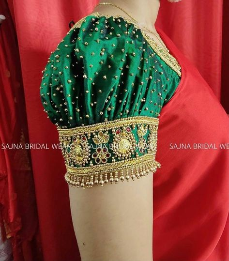 Work Blouse Hand Designs, Arya Work, Indian Dresses For Kids, Saree Jacket, Green Blouse Designs, Saree Jacket Designs, Lace Blouse Design, Jacket Designs, Bridal Blouses