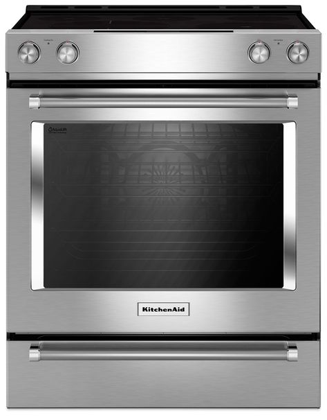 KitchenAid 7.1 Cu. Ft. Slide-In Convection Range with Baking Drawer... | The Brick Kitchenaid Range, Cleaning Oven Racks, Convection Range, Slide In Range, Convection Cooking, Induction Range, Dual Fuel Ranges, Single Oven, Gas Oven