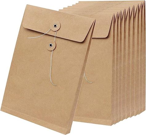 10pcs B5 Gussetted Envelopes Kraft Paper Document File Folders Foolscap Self Seal Recycled Bags Strong Manila Envelopes with String Washer (B5 Brown) : Amazon.co.uk: Stationery & Office Supplies Manilla Folder, Manila Envelope, Document File Folder, Document File, Business Notes, Recycle Bag, File Folder, Kraft Paper, Manila