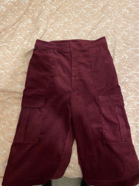 Handmade corduroy cargos #fashion #cargo #sewing #sewingproject #sewingtutorial #corduroy #burgundy #outfits #outfitideas #outfitstyle #outfitgoals Outfit Goals, Sewing Tutorials, Sewing Projects, Fashion Outfits, Sewing