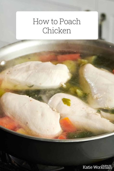 Pouch Chicken Recipes, Poached Chicken Recipes, Butter Poached Chicken, Poaching Chicken, Asian Poached Chicken, Poached Chicken Breast, How To Poach Chicken, Poached Chicken Breast Recipes, How To Poach Chicken Breast