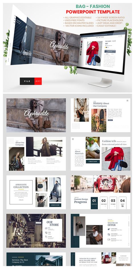 This Presentation PowerPoint Template can be used for any variety of purposes, such as:  business, clothing, company, creative, fashion, hypebeast, lifestyle, powerpoint, presentation, sneakers, accessories, clothes, Bag, fashion, lifestyle, style, trendy, elegant, female, template, hairstyle, lips, make-up, sunglasses, wallet, bag shop, bag store, bags, belt, sports bag, company presentations,  company Profile and also can be used for Creative Presentation template. Creative Layout Design, Female Template, Hypebeast Lifestyle, Sneakers Accessories, Travel Website Templates, Hypebeast Decor, Fashion Hypebeast, Business Clothing, Business Website Templates