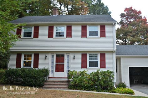 Check out how this garrison colonial got a major makeover to both the interior and exterior to create curb appeal and comfort. The before and after is amazing! If you're looking to design, remodel or put an addition on your home, you'll love this home tour, which includes a porch, kitchen, and more. #homemakeover #homedesign #beforeandafter #housetour #hometour #colonial #colonialhouse 1960s Colonial House Remodel, Colonial Remodel Exterior, Garrison Colonial Exterior Makeover, Brick House Remodel, Colonial House Exterior Makeover, Colonial Exterior Makeover, Colonial House Remodel, Garrison Colonial Exterior, Colonial Makeover