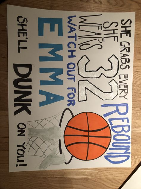 Basketball Fan Signs Posters, Coach Posters Ideas, Senior Night Posters Basketball Diy, Basketball Support Posters, Senior Night Quotes Basketball, Support Posters Sports, Championship Game Poster Ideas, Senior Poster Ideas Basketball, Basketball Tournament Poster Ideas