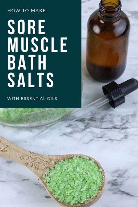 Muscle Soak Bath, Epsom Salt Bath Recipe Sore Muscles, Doterra Bath Salts Recipes, Diy Bath Soak Recipes Easy, Sore Muscle Relief Bath, Epsom Salt Bath Recipe, Sore Muscles Bath Soak, Essential Oils Sore Muscles, Epson Salt Bath