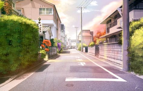 Neighborhood Aesthetic, Japanese Neighborhood, Japan House Design, Japanese Town, Anime House, Tokyo Anime, Anime Places, Episode Backgrounds, Scene Background