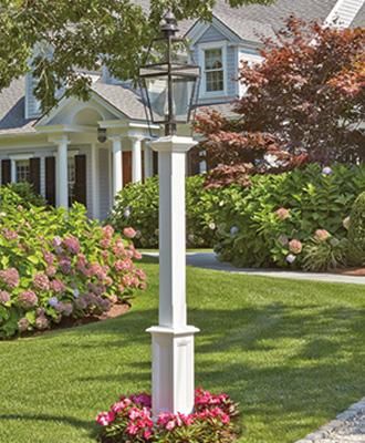 Front Yard Decor, Driveway Lighting, Outdoor Lamp Posts, Railings Outdoor, Garden Tool Shed, Lamp Post Lights, Lantern Post, Light Pole, Residential Lighting