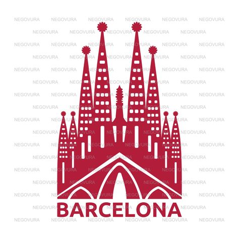 Sagrada Familia Tattoo, Trip Tattoo, La Boqueria Barcelona, Project Illustration, Barcelona Tattoo, La Boqueria, Poster Inspiration, Bad Bunny, Tattoo Lettering