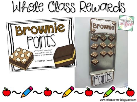 Brownie Points by Sarah Cooley for Whole Class Good Behavior Rewards Whole Group Classroom Rewards, Brownie Points Classroom Management, Good Behavior Rewards, Whole Class Behavior Management, Behavior Expectations, Positive Behavior Management, Classroom Essentials, Camping Classroom, Classroom Management Plan