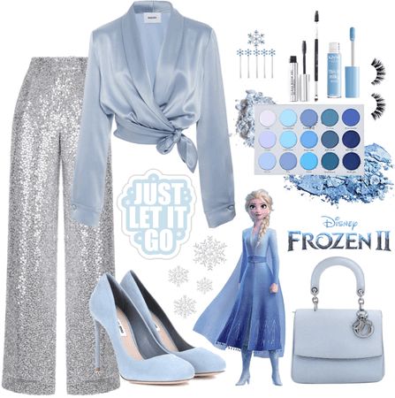 Elsa Frozen 2 Disneybound, Disney Frozen Inspired Outfits, Elsa Inspired Outfit Casual, Princess Inspired Outfits Casual, Ice Inspired Outfit, Frozen Outfits For Women, Disney On Ice Outfit For Mom, Elsa Outfit Ideas, Ice Themed Outfit