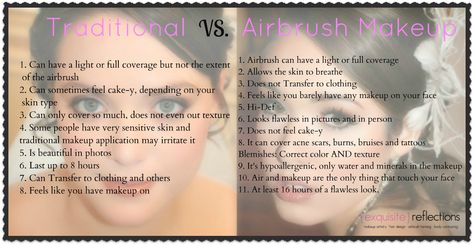 Traditional Makeup Vs. Airbrush Makeup! What do you use? ~ Exquisite Reflections Airbrush Makeup Vs Traditional Make Up, Airbrush Vs Traditional Makeup, Makeup Traditional, Traditional Makeup, Nail Tattoo, Airbrush Makeup, Tie The Knots, The Picture, Makeup Nails