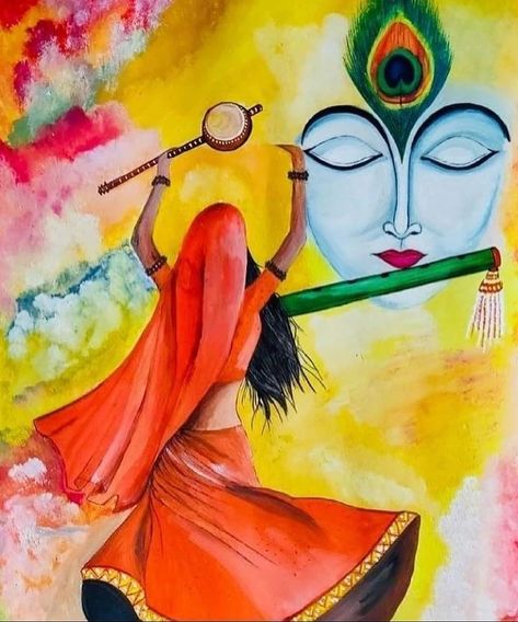 Radhe Krishna Rangoli, Krishna Rangoli, Janmashtami Pictures, Rangoli Painting, Ganesha Artwork, Jay Shree Krishna, Poster Rangoli, Rajasthani Art, People Faces