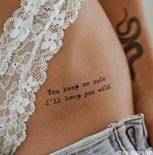 You Keep My Wild You Keep Me Safe Tattoo, You Keep Me Sane You Keep Me Wild Tattoo, Keep Me Safe Keep Me Wild, Safe Wild Tattoo, You Keep Me Safe You Keep Me Wild Tattoo Couple, Sarcastic Tattoo Ideas, She Keeps Me Wild Tattoo, Keep Me Safe Tattoo, You Keep Me Safe You Keep Me Wild Tattoo