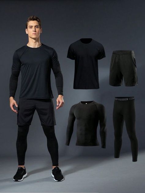 Gym Looks Outfits Men, Best Gym Outfits Men, Athlete Outfits Men, Gym Attire For Men, Gym Outfit Men Style, Mens Workout Outfits, Men Gym Outfit, Training Outfit Men, Gym Clothes Men