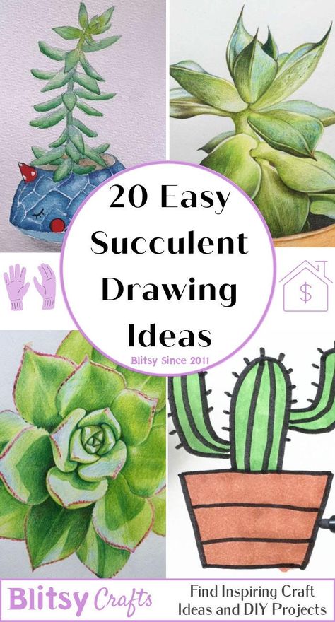 20 Easy Succulent Drawing Ideas - Draw a Succulent How To Draw Succulents Step By Step, How To Paint Succulents, How To Draw Succulents, Draw A Succulent, Drawing Succulents, Succulent Art Drawing, Succulent Drawing, Hibiscus Drawing, Lantern Drawing